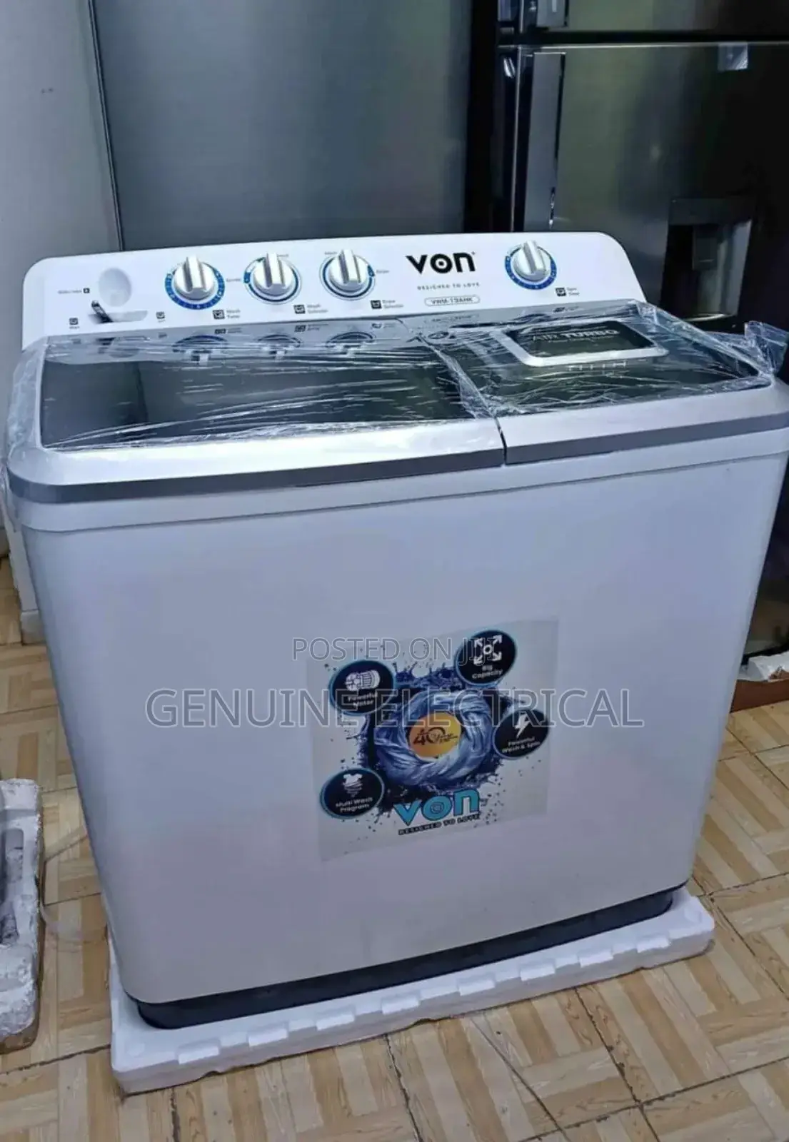 Von VWM-13AHK Twin Tub Washing Machine 13KG