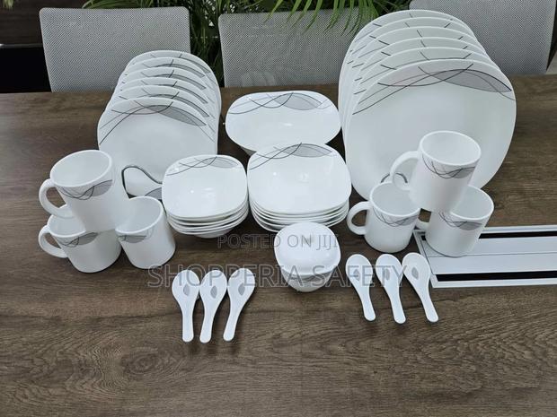 Quadra 39pcs Opal Glass Dinner Set- White
