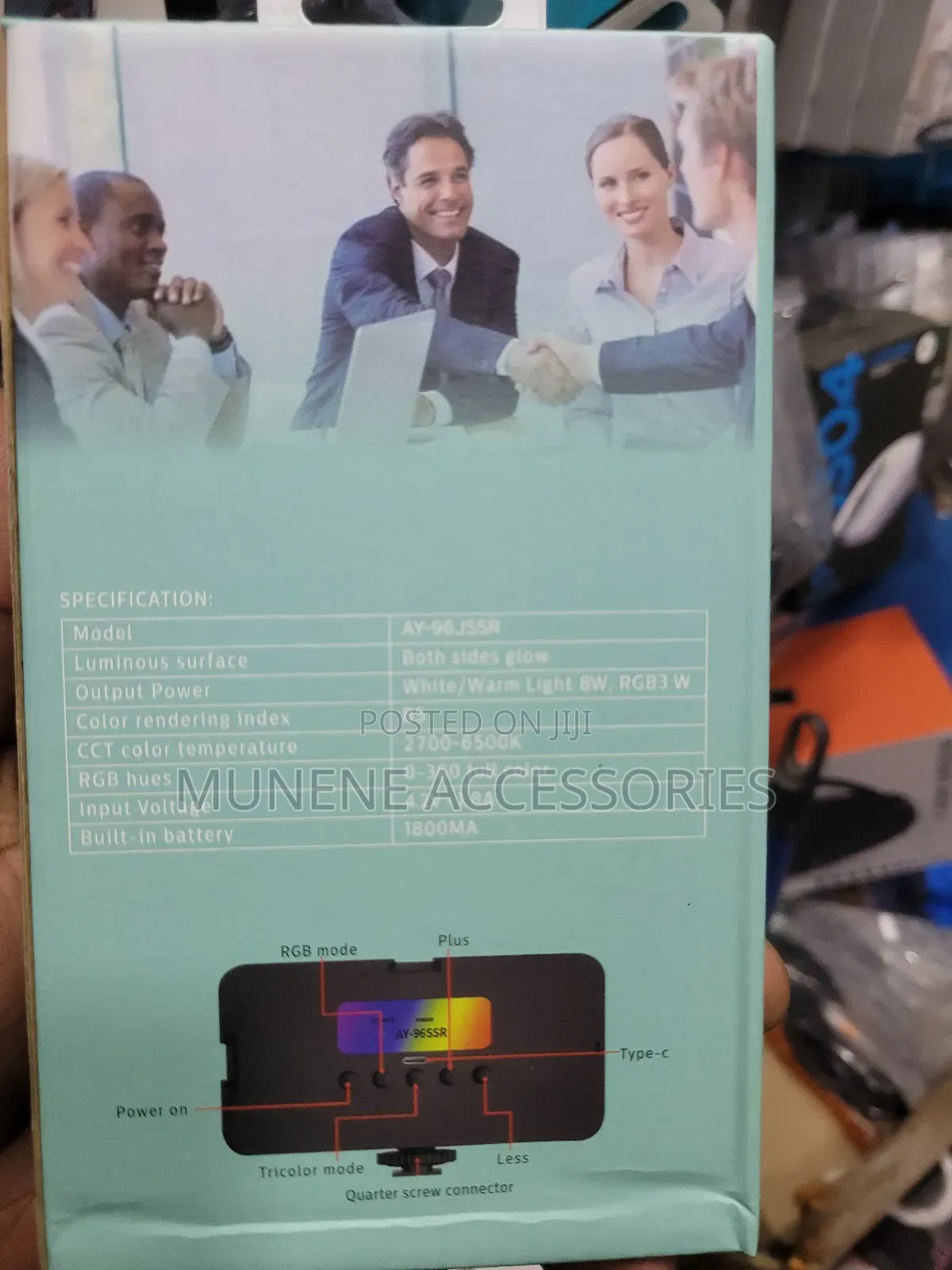 Rechargable LED RGB Panel Camera Phone Light With USB C In