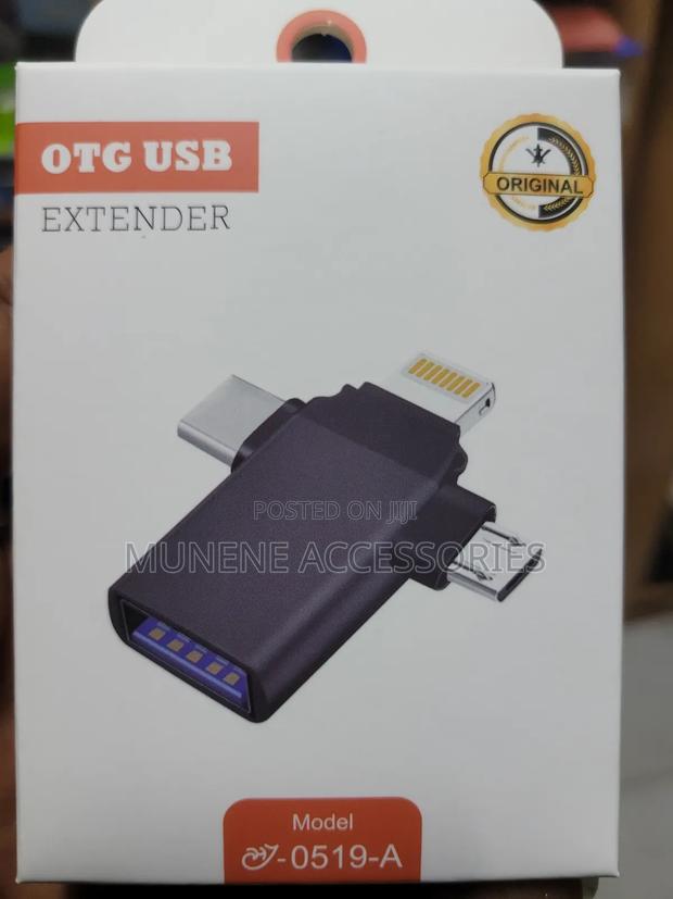 USB C Lightning and Micro 3in1 OTG Extender - main view