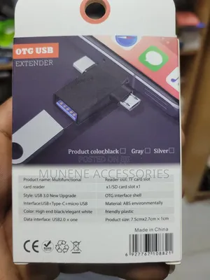 USB C Lightning and Micro 3in1 OTG Extender