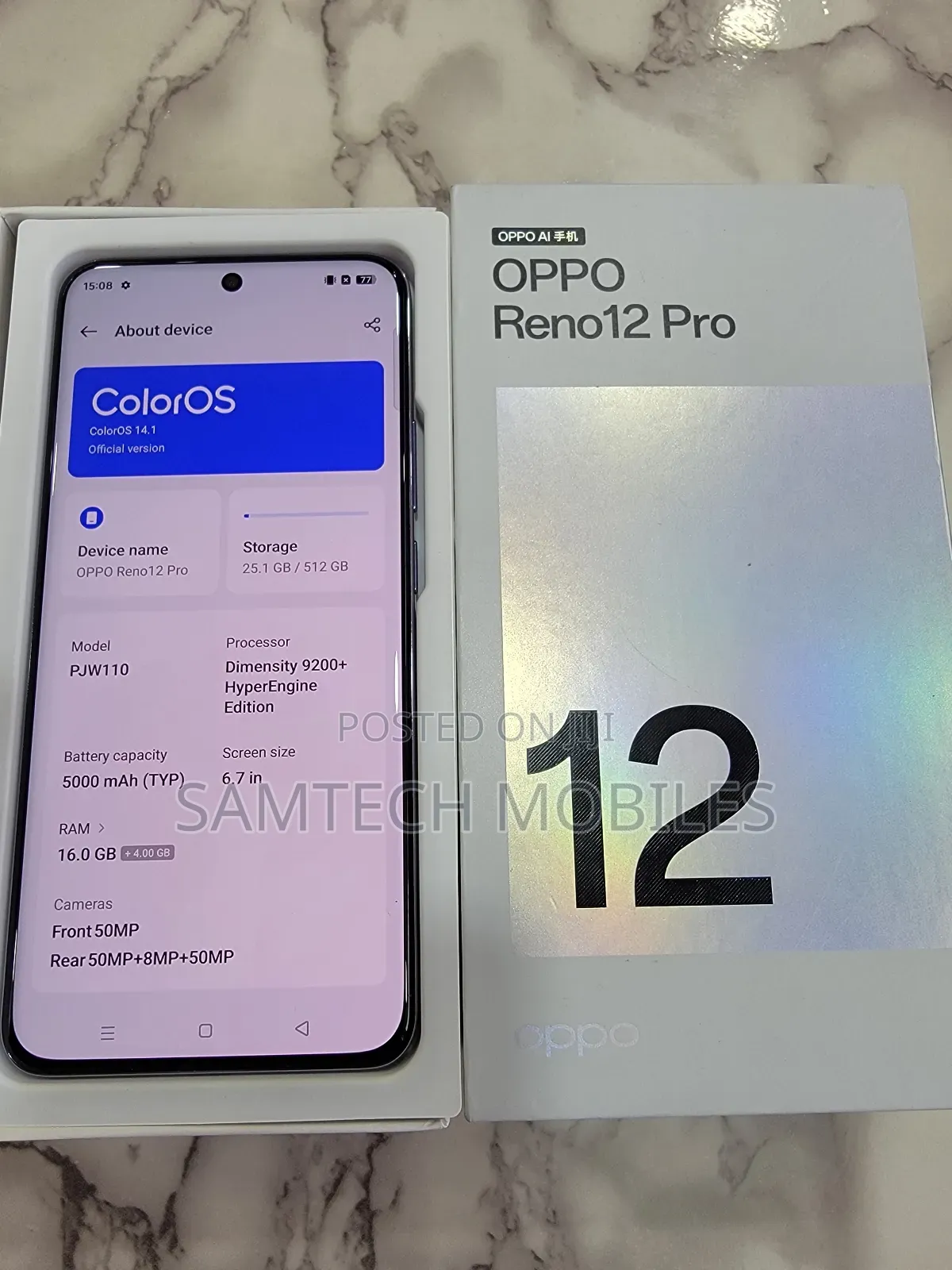 New Oppo Reno 12 5G 512 GB Pink