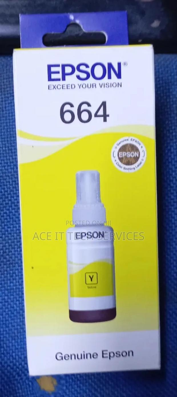Genuine Epson T6644A Yellow Ink Bottle