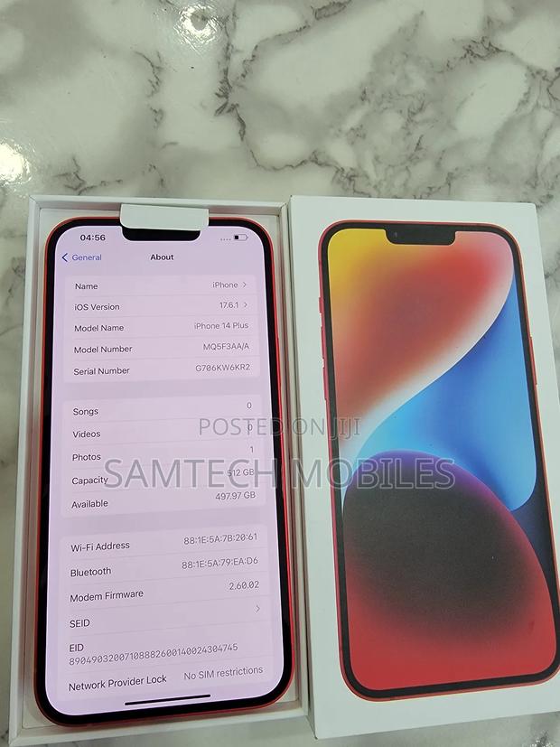New Apple iPhone 14 Plus 512 GB Red - thumbnail 3