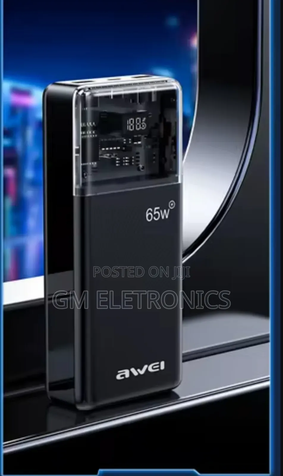 30000mah Power Bank With Type C Pd65w Fast Charge.