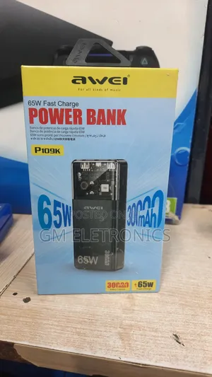30000mah Power Bank With Type C Pd65w Fast Charge.