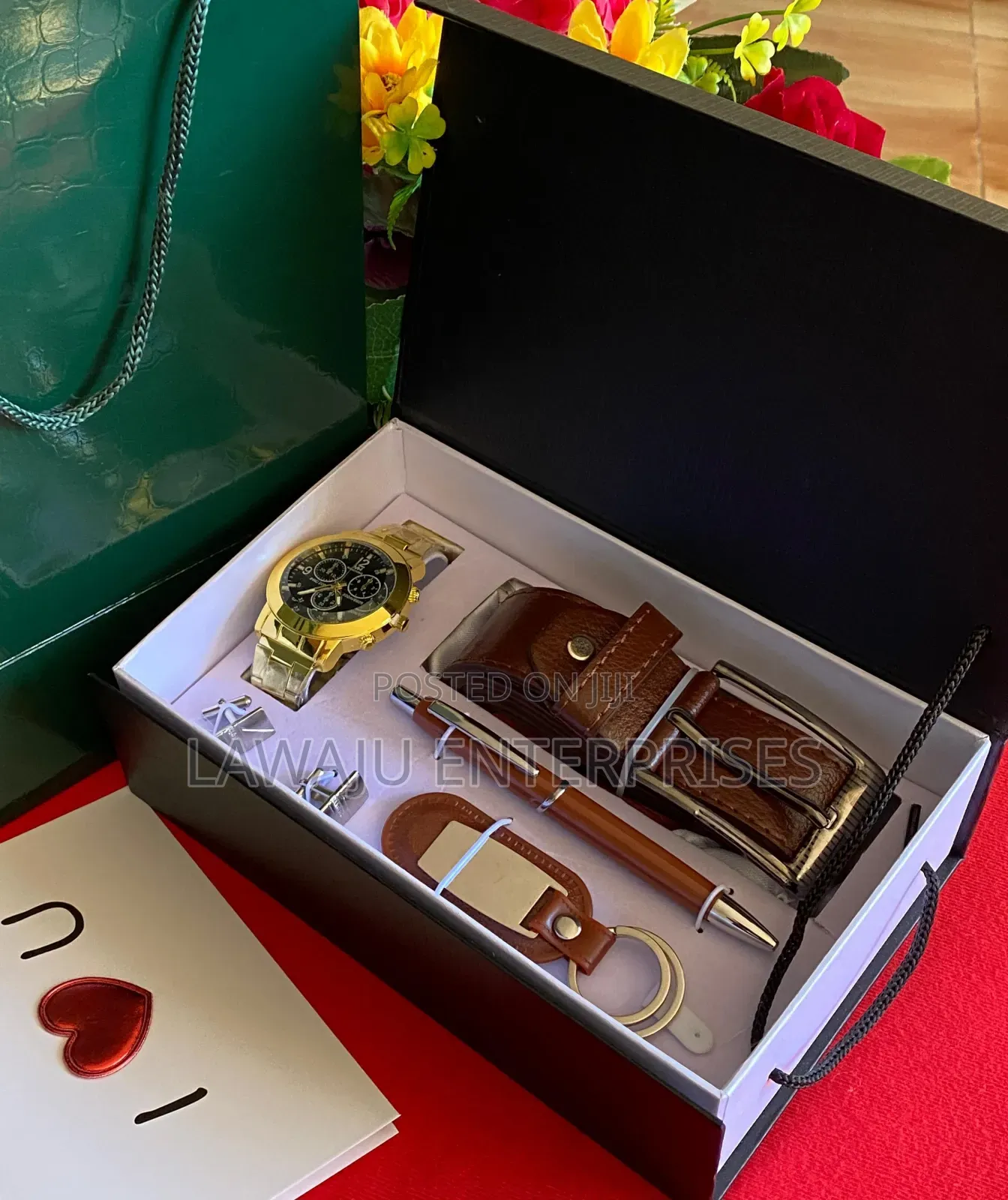 5 in 1 Men's Valentine's Gift Set With Cufflinks