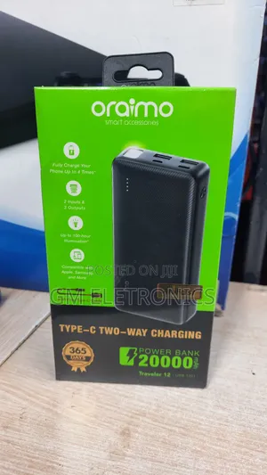 Oraimo Traveler 12 20000mah 12W Power Bank-Free Type-C Cable