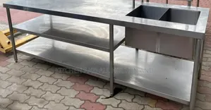 Double Sink With Undershelves