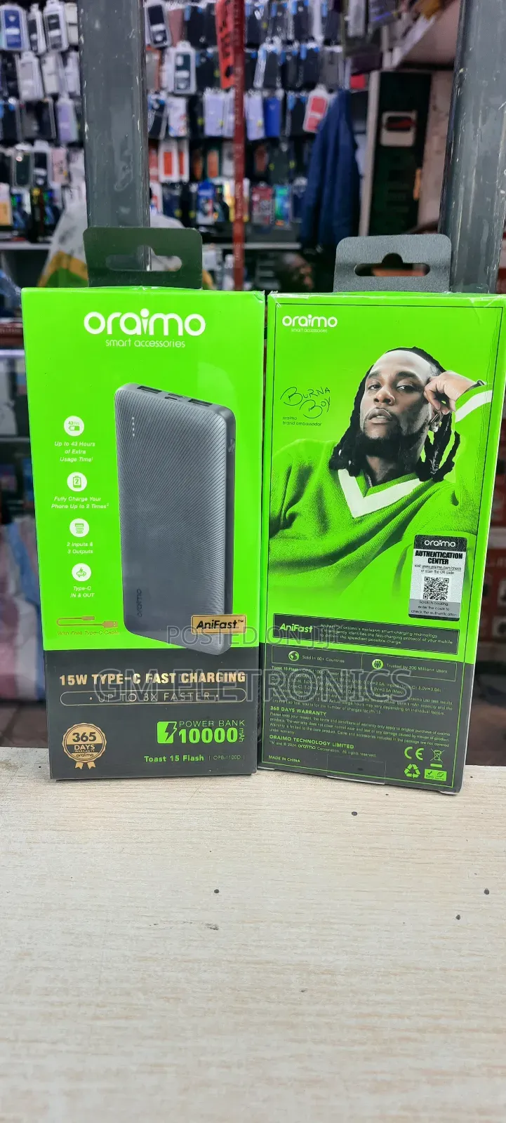 10000mah Fast Charging Power Bank 15W Type-C IN OUT