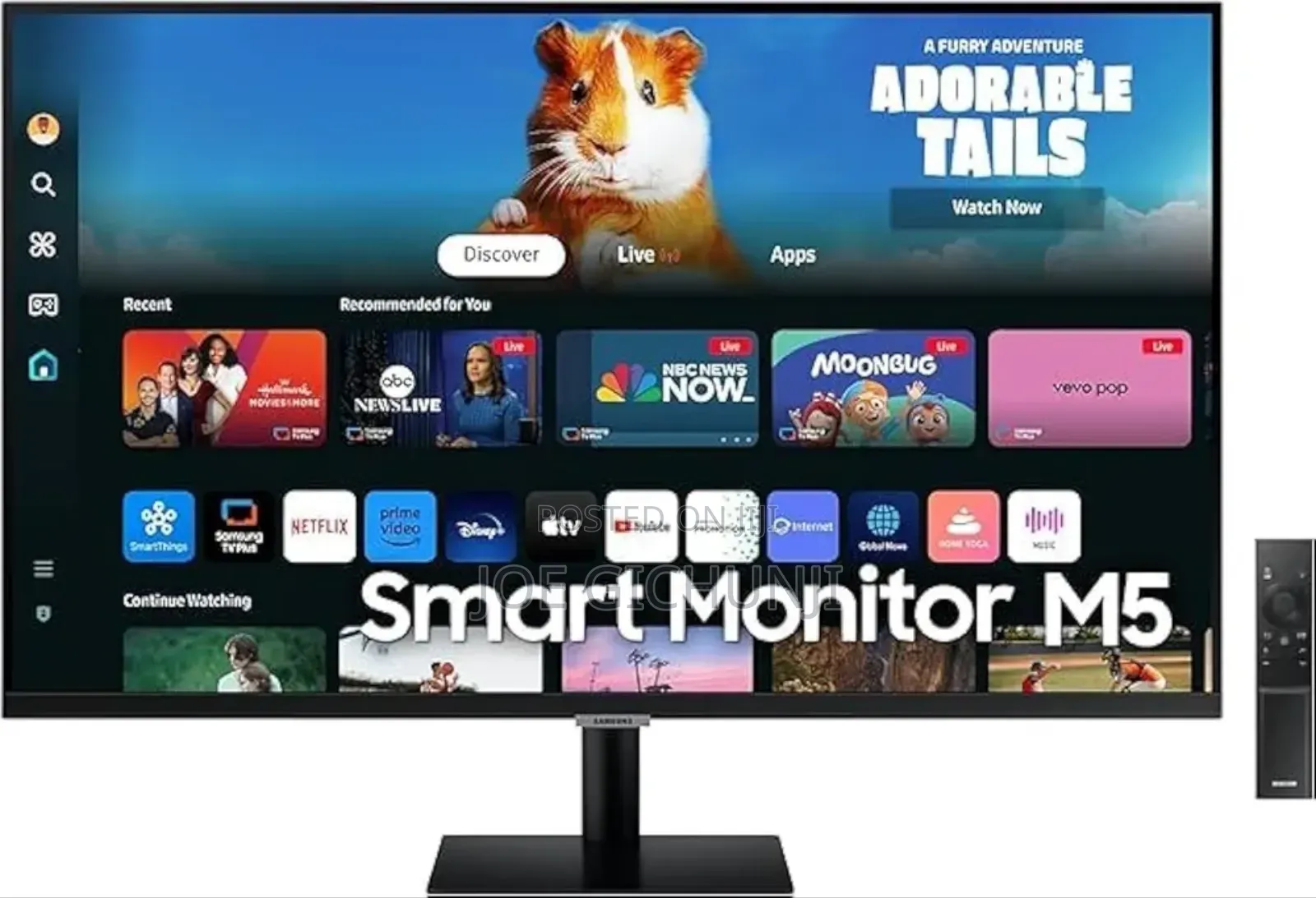 Samsung M5 2024 Smart Monitor 27" Smart Monitor, Wifi