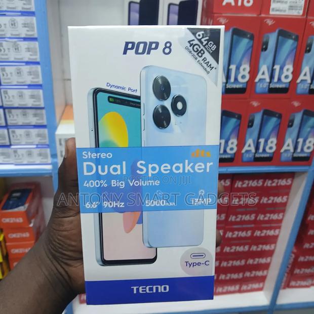 New Tecno Pop 8 64 GB Black - thumbnail 2