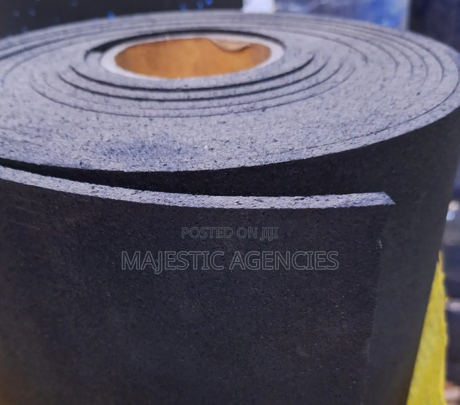 Black Gym Rubber Roll 8mm