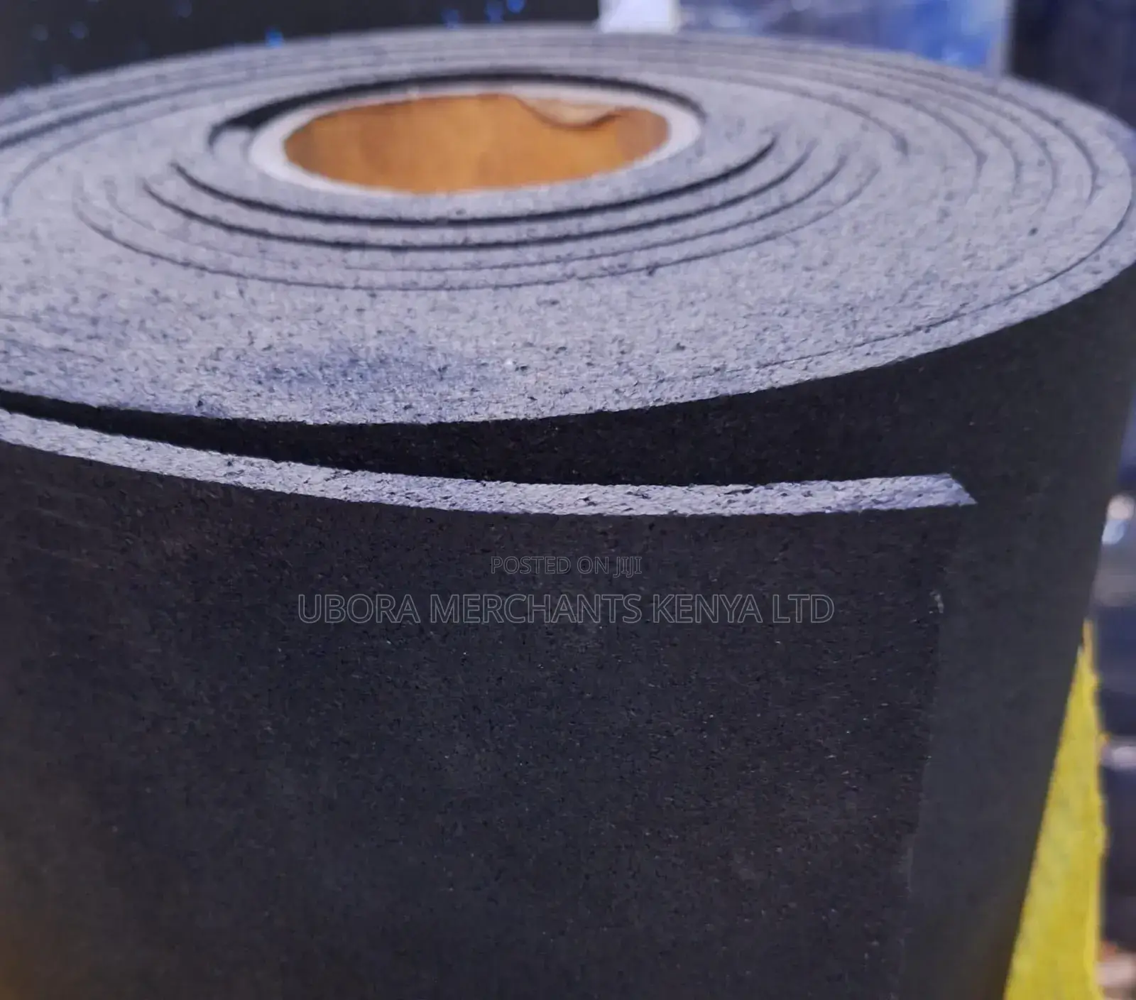 Black Gym Rubber Roll 8mm