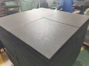 Anti-Shock Rubber Tiles Black 15mm