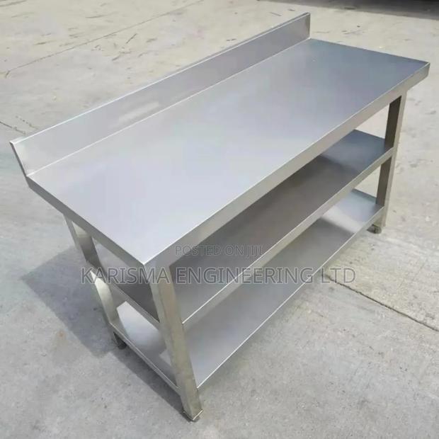 Working Table With Two Undershelves - main view