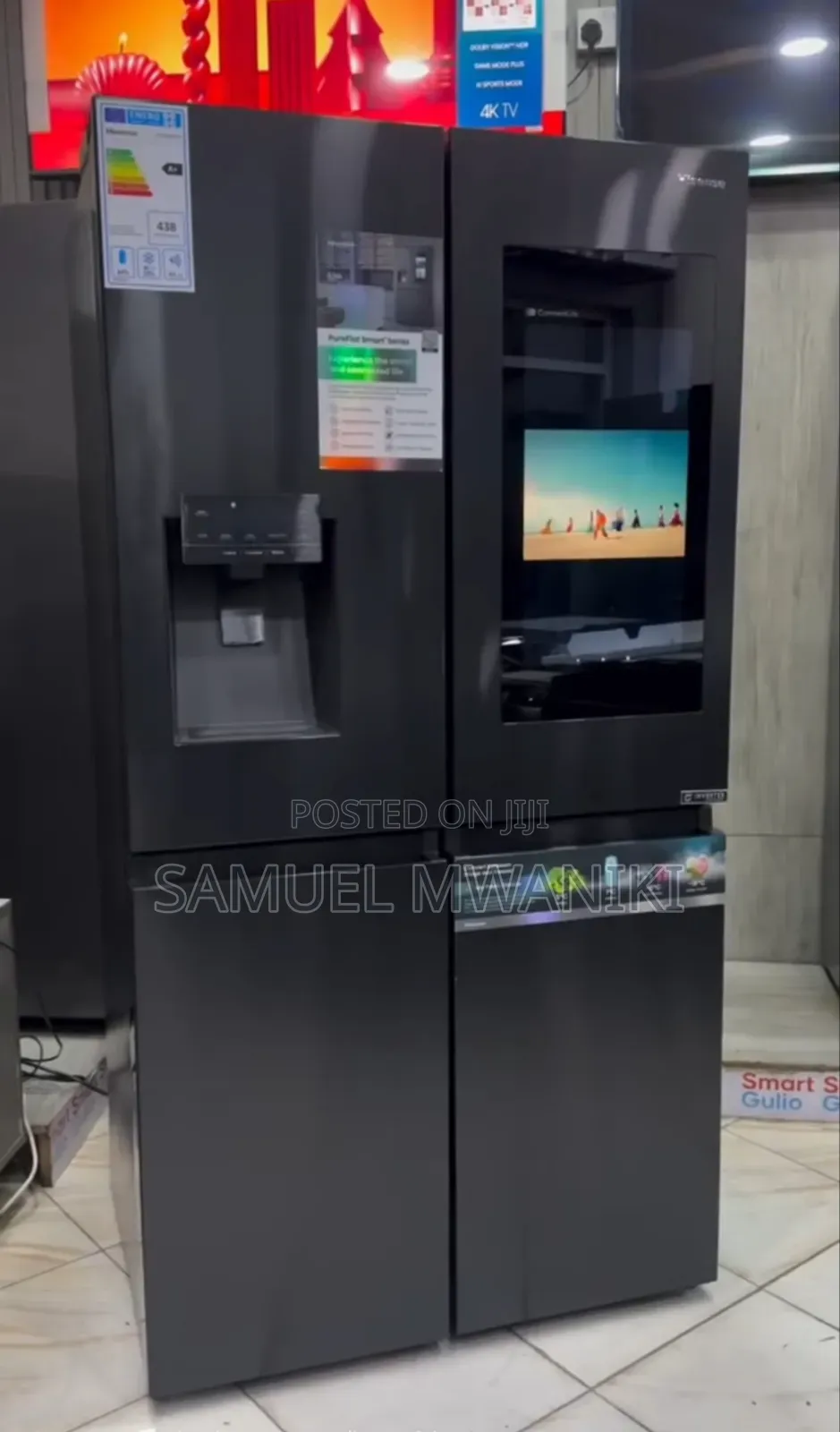Hisense 522L 4 Door Refrigerator With Ice Water Dispenser