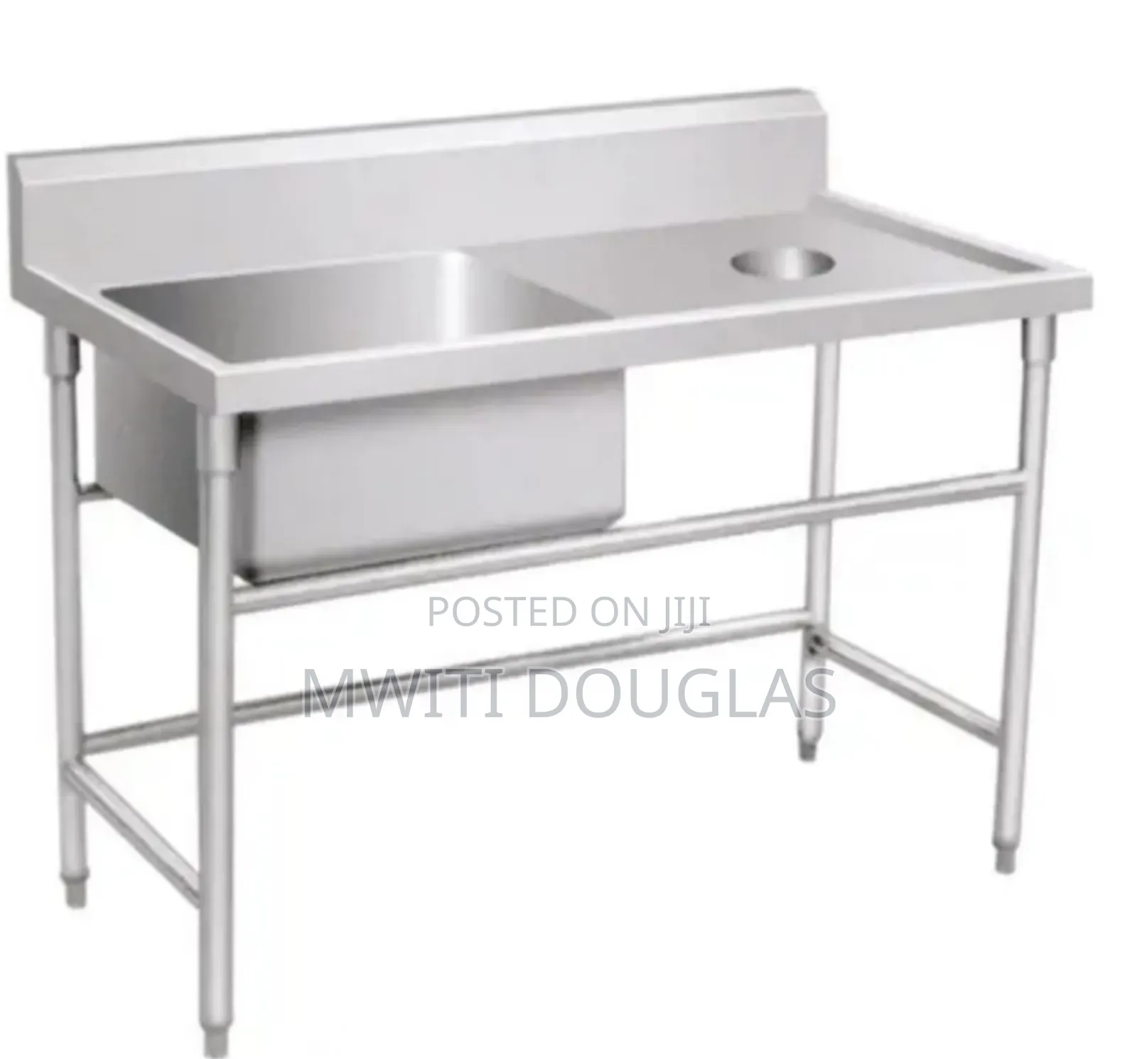 Stainless Steel Single Sink With Round Chute
