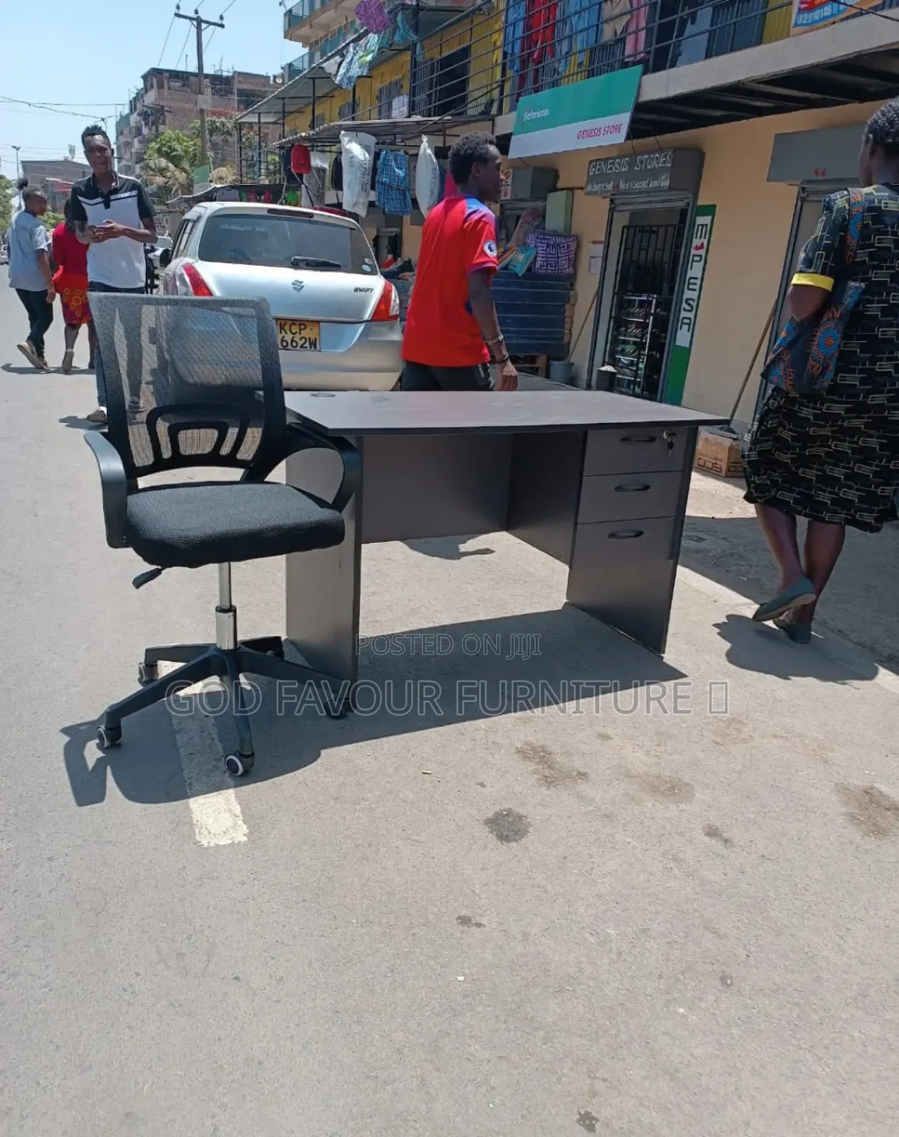 Generic Modern 1 Meter Office Table and Chair Qw8kn