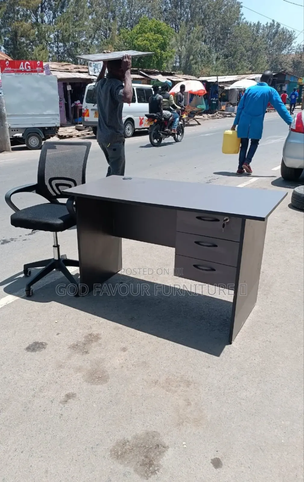 Unique Gray Office Table and Chair 1 Meter Wa8jb