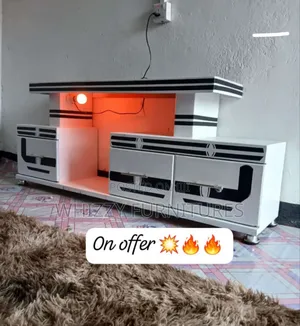 Brand New Tv Stand /Stylish Tv Stand With Red Right S