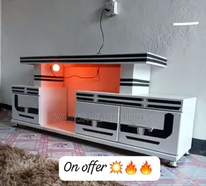 Brand New Tv Stand /Stylish Tv Stand With Red Right S
