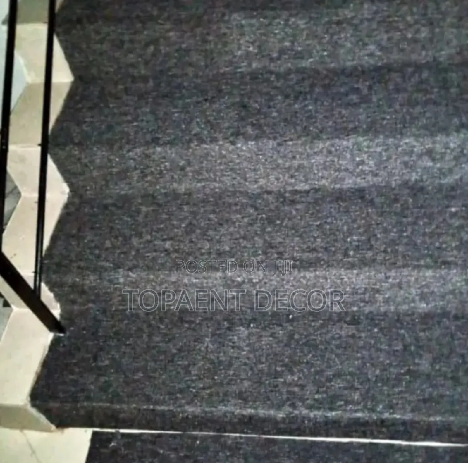 Office Staircase Dark Grey 4mm Wall to Wall Carpets