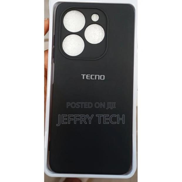Tecno Pop 8 Silicone Back Case Black - main view