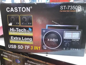 Caston 7350 Fm 3 Band 3 in 1 Rechargeable Radio.