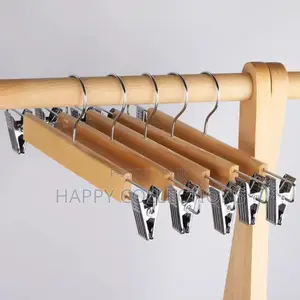 *High Grade Natural Wooden Hangers Skirt Pants Hangers