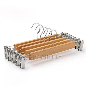 *High Grade Natural Wooden Hangers Skirt Pants Hangers