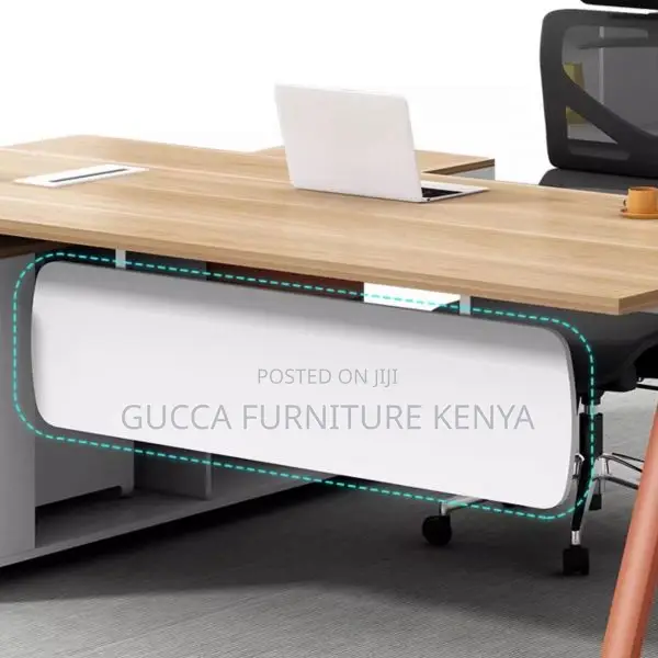 Office Tables:1.8meters Pedestal L-Shape Wood Executive Desk