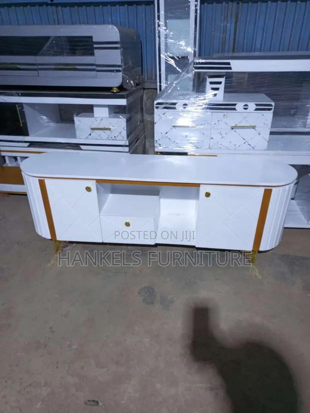 Modern White Series Tv Stand - main view
