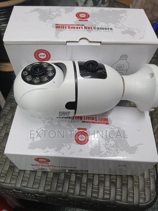 V380 Dual Lens PTZ Bulb Ip Night Vision Camera
