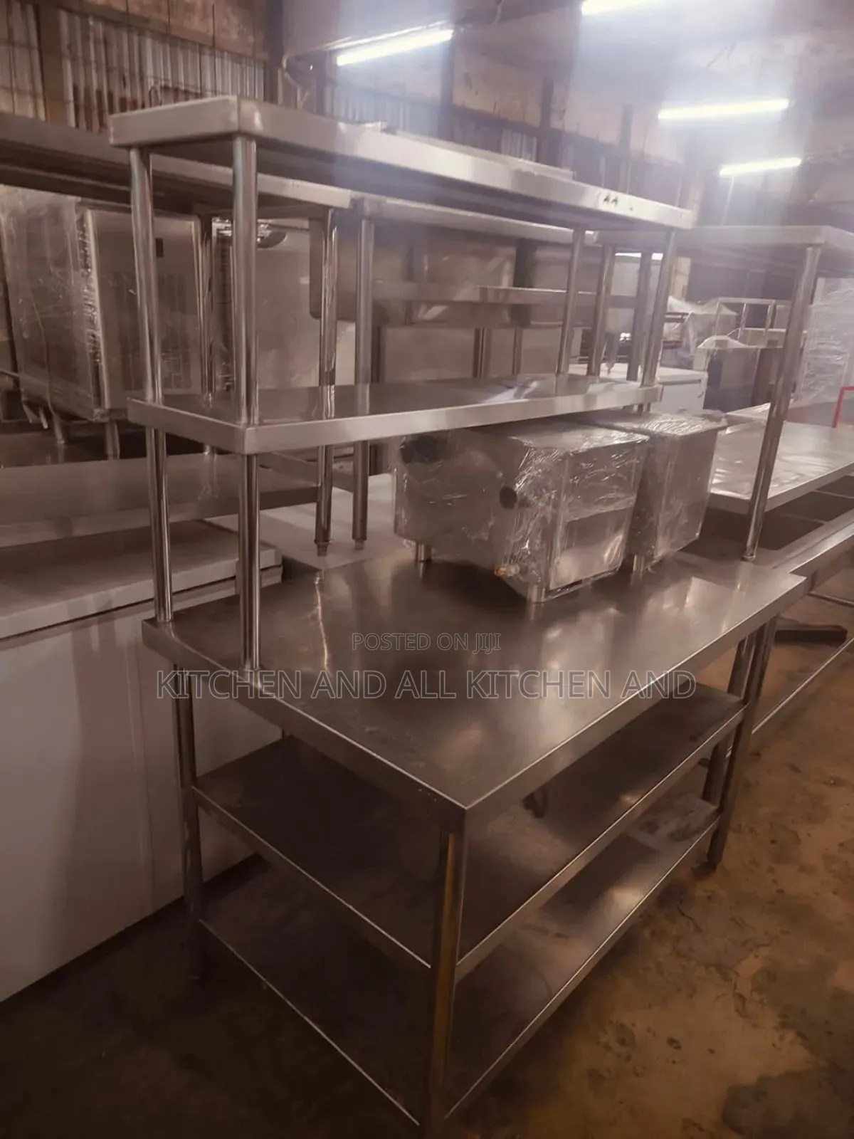 Quality Stainless Steels Work Tables With Overshelfs