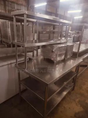 Quality Stainless Steels Work Tables With Overshelfs