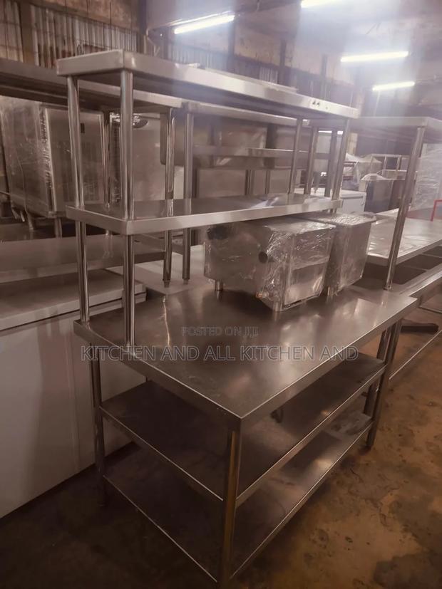 Quality Stainless Steels Work Tables With Overshelfs