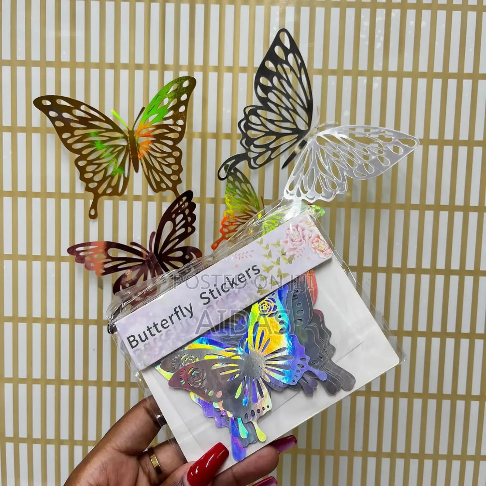12 PCS Butterfly Paper Cuttouts Stickers