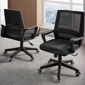 Black Swivel Seats - Ergonomic Mesh Office Chairs