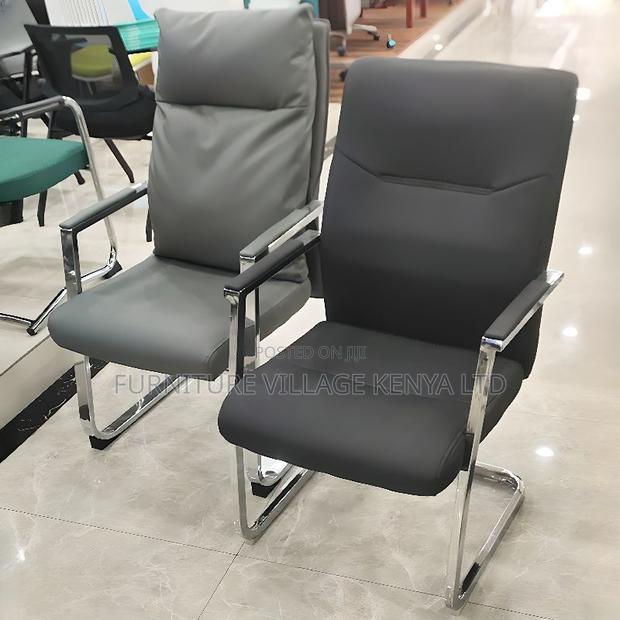 Office Chairs; High-Back Executive Leather Visitor Seat - main view