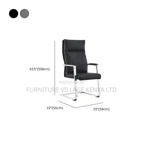 Office Chairs; High-Back Executive Leather Visitor Seat
