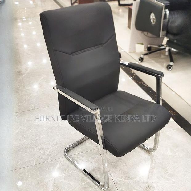 Office Chairs; High-Back Executive Leather Visitor Seat - thumbnail 4