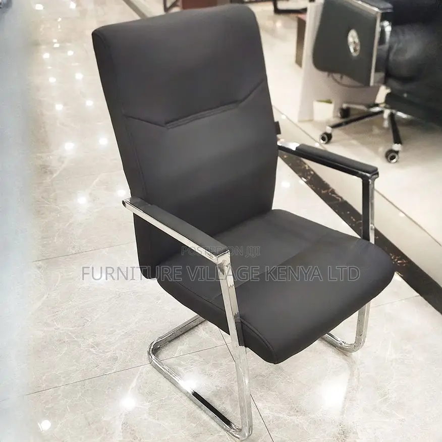 Office Chairs; High-Back Executive Leather Visitor Seat