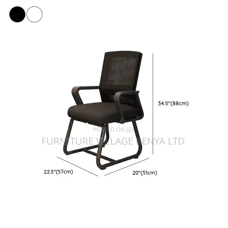 Simple Ergonomic Ink Upholstered Study Chair With Armrest