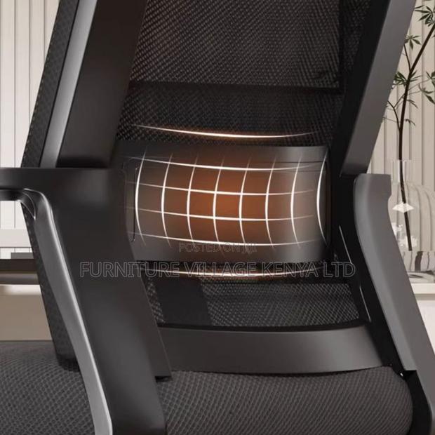 Simple Ergonomic Ink Upholstered Study Chair With Armrest - thumbnail 5