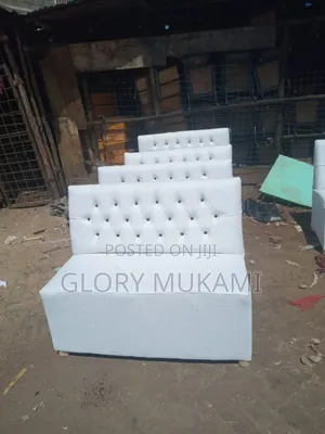 White Leather Restaurants and Bar Couches