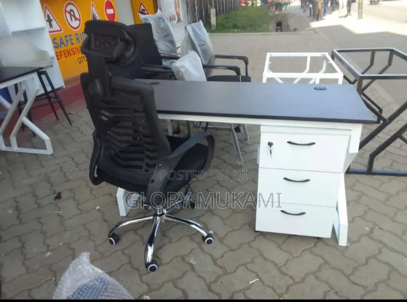 Office Desk With Mesh Back Rest Office Chair