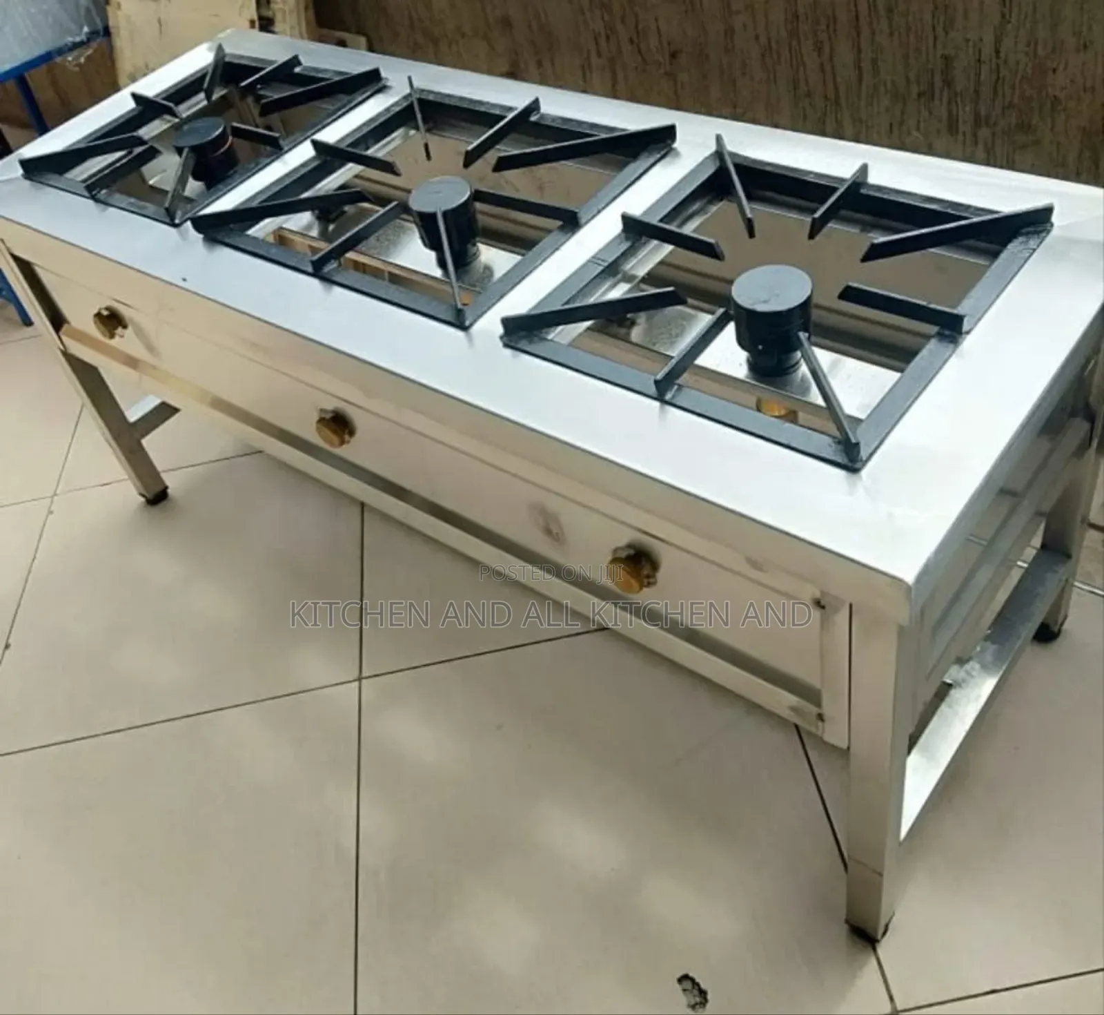 Stainless Steel 3 Gas Burners