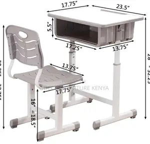 Kid's Furniture: Adjustable Growing Child Desk and Chair Set