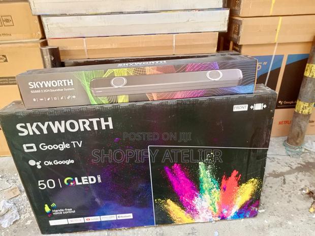 Skyworth 50" Smart Frameless Design Google Tv Qled - thumbnail 2